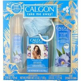 Coty Morning Glory With Body Mist 2 Oz & Body Wash 6 Oz & Bath Beads 3.5 Oz & Shower Pouf For Women