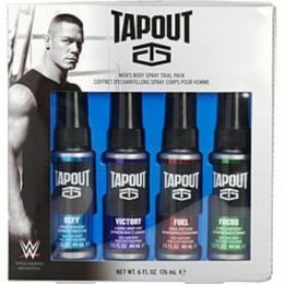 Tapout Defy Body Spray 1.5 Oz & Victory Body Spray 1.5 Oz & Fuel Body Spray 1.5 Oz & Focus Body Spray 1.5 Oz For Men